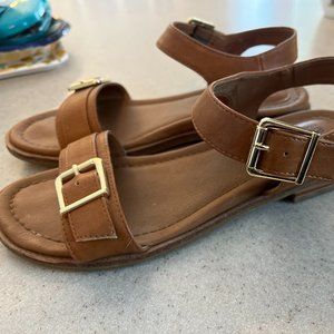 Tan Buckle Sandals